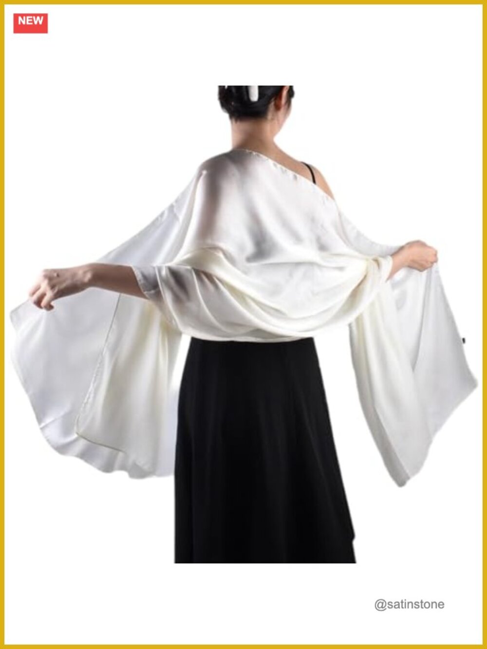 Soft Satin Shawl Wrap for Evening Dress Bridal Wedding Party Scarf